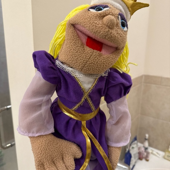 Melissa & Doug Purple Princess Puppet with Gold Accents - Picture 1 of 5